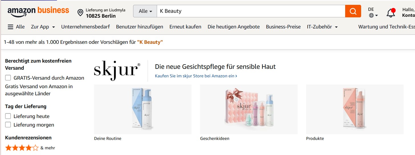 Amazon, Waren für Liebe